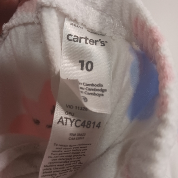 Carter's pajama set top and bottom size 10, color blue and white - Picture 7 of 7